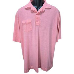 FOOTJOY FJ Men's Pocket Polo Golf Shirt Large Athletic Solid Pink